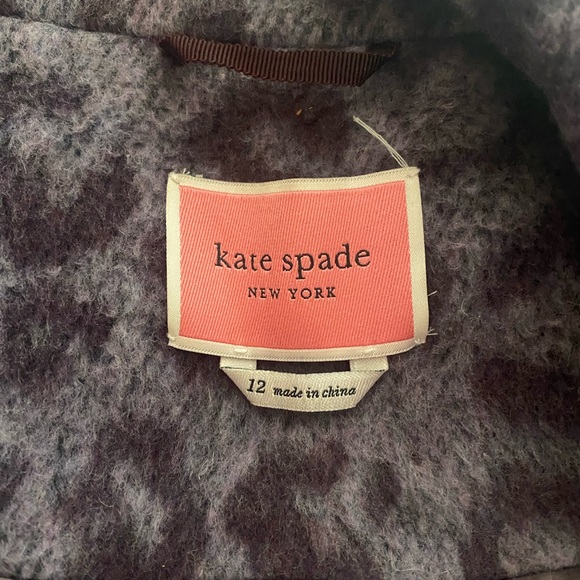 Kate Spade Brushed Leopard Peacoat in Purple, size 12/L - Picture 10 of 12
